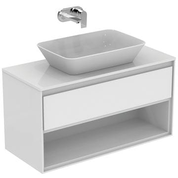 IDEAL STANDARD CONNECT AIR skrinka pod umývadlo 100x44x51, 7 cm, 1 zásuvka, 1 polica, matná biela/lesklá biela E0828B2 Obrázek - fotka