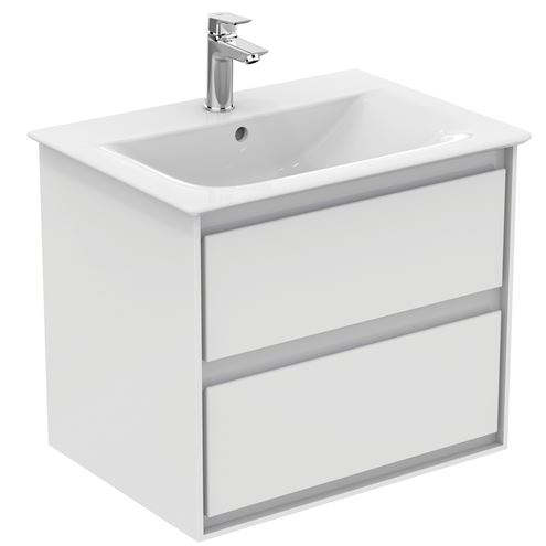IDEAL STANDARD CONNECT AIR skrinka pod umývadlo 60x44x51,7 cm, 2 zásuvky, matná biela/lesklá biela E0818B2 Obrázek - fotka