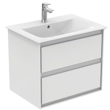IDEAL STANDARD CONNECT AIR skrinka pod umývadlo 60x44x51,7 cm, 2 zásuvky, matná biela/lesklá biela E0818B2 Obrázek - fotka