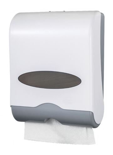 NOVASERVIS zásobník na skladané papierové uteráky, so zámkom, nástenný, biela/šedá 69081,1 Obrázek - Hlavní obrázek