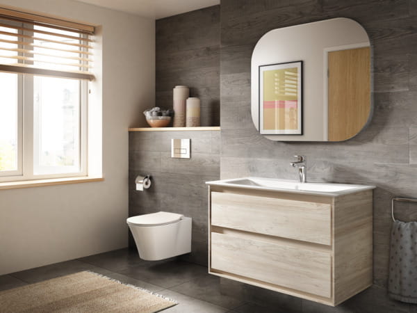 IDEAL STANDARD CONNECT AIR skrinka pod umývadlo 80x44x51,7 cm, 2 zásuvky, svetlá hnedá/svetlá pínia E0819UK Obrázek - fotka