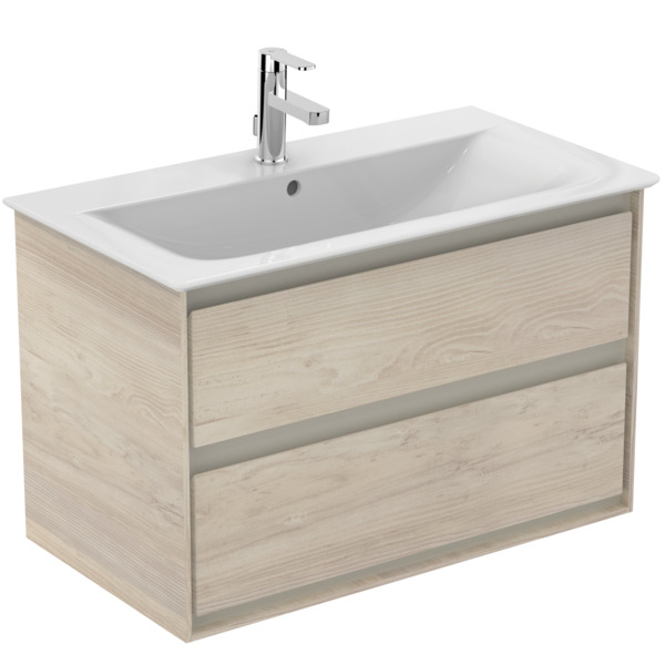 IDEAL STANDARD CONNECT AIR skrinka pod umývadlo 80x44x51,7 cm, 2 zásuvky, svetlá hnedá/svetlá pínia E0819UK Obrázek - fotka