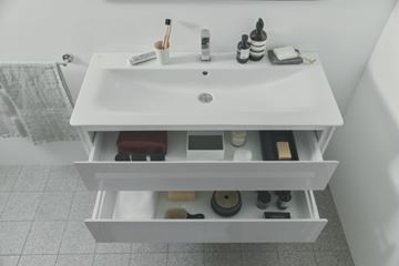 IDEAL STANDARD CONNECT AIR skrinka pod umývadlo 100x44x51, 7 cm, 2 zásuvky, matná biela/lesklá biela E0821B2 Obrázek - fotka