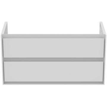 IDEAL STANDARD CONNECT AIR skrinka pod umývadlo 100x44x51, 7 cm, 2 zásuvky, matná biela/lesklá biela E0821B2 Obrázek - fotka
