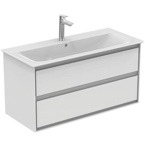 IDEAL STANDARD CONNECT AIR skrinka pod umývadlo 100x44x51, 7 cm, 2 zásuvky, matná biela/lesklá biela E0821B2 Obrázek - fotka