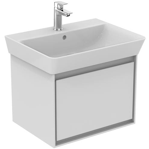 IDEAL STANDARD CONNECT AIR CUBE skrinka pod umývadlo 53x40,9x40 cm, 1 zásuvka, matná biela/lesklá biela E0846B2 Obrázek - fotka