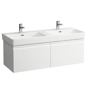 LAUFEN PRO S skrinka pod dvojumývadlo 125,8x45x39,7 cm, 2 zásuvky, matná biela