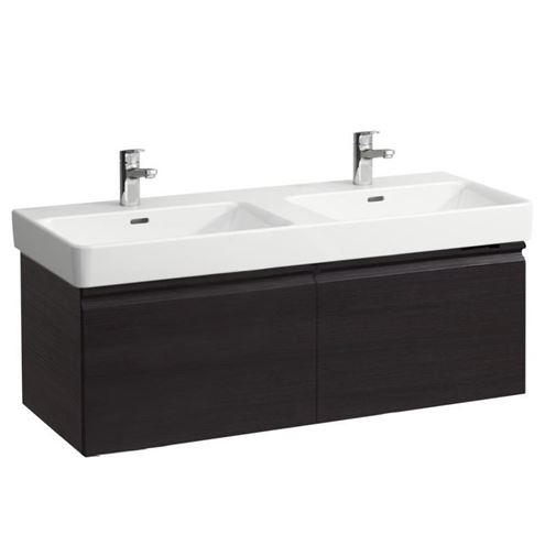 LAUFEN PRO S skrinka pod dvojumývadlo 125,8x45x39,7 cm, 2 zásuvky, wenge H4835720964231 Obrázek - Hlavní obrázek
