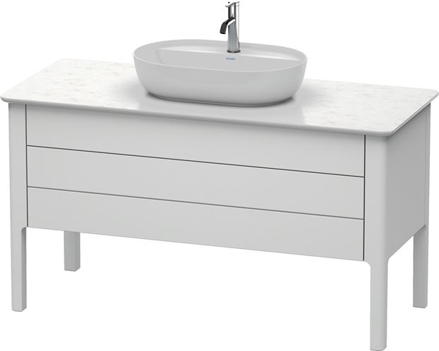 DURAVIT LUV skrinka pod umývadlo 133,8x57x74,3 cm, 2 zásuvky, Push-open, biely satén mat lak LU956603636 Obrázek - Hlavní obrázek
