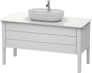 DURAVIT LUV skrinka pod umývadlo 133,8x57x74,3 cm, 2 zásuvky, Push-open, biely satén mat lak