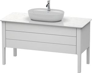 DURAVIT LUV skrinka pod umývadlo 133,8x57x74,3 cm, 2 zásuvky, Push-open, biely satén mat lak