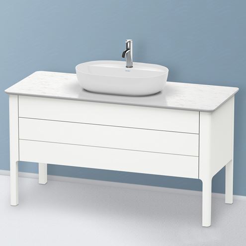DURAVIT LUV skrinka pod umývadlo 133,8x57x74,3 cm, 2 zásuvky, Push-open, biely satén mat lak LU956603636 Obrázek - fotka