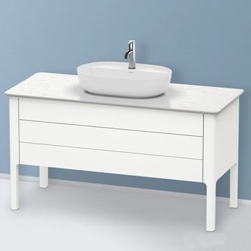 DURAVIT LUV skrinka pod umývadlo 133,8x57x74,3 cm, 2 zásuvky, Push-open, biely satén mat lak LU956603636 Obrázek - fotka