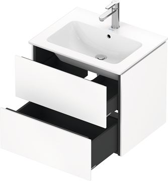 DURAVIT L-CUBE skrinka pod umývadlo 62x48,1x55 cm, 2 zásuvky, Push-open, Dark Brushed Oak LC624007272 Obrázek - fotka