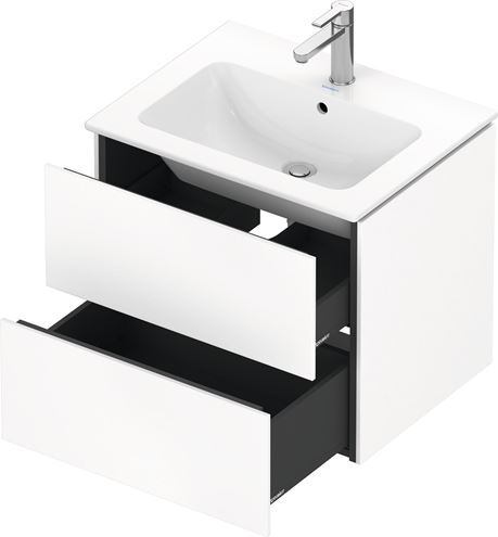 DURAVIT L-CUBE skrinka pod umývadlo 62x48,1x55 cm, 2 zásuvky, Push-open, Dark Brushed Oak LC624007272 Obrázek - fotka