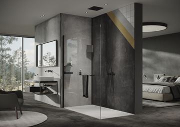 HÜPPE EASYSTYLE obkladový panel 100x255cm, italian stone anthracite ES0101.41A Obrázek - fotka