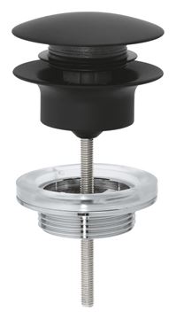 GROHE umývadlový výpust, click-clack, s prepadom, čierna