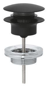 GROHE umývadlový výpust, click-clack, s prepadom, čierna