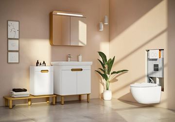 VITRA SENTO skrinka s umývadlom 78x48,5x68,5 cm, 2 dvierka, s osvetlením, white mat 60785 Obrázek - fotka