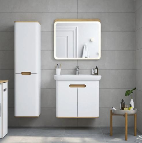 VITRA SENTO skrinka s umývadlom 78x48,5x68,5 cm, 2 dvierka, s osvetlením, white mat 60785 Obrázek - fotka