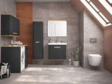 VITRA SENTO skrinka s umývadlom 98x48,5x68,5 cm, 2 dvierka, s osvetlením, antracite mat 60811 Obrázek - fotka