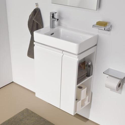 LAUFEN PRO S skrinka pod umývadlo 47x27,5x58 cm, 1 dvierka, pánty vľavo, 1 polička vpravo, matná biela H4830010954631 Obrázek - fotka