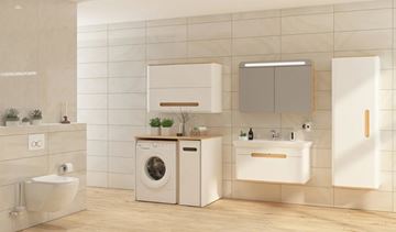 VITRA SENTO skrinka s umývadlom 78x48, 5x52 cm, 1 zásuvka, s osvetlením, white mat 60813 Obrázek - fotka