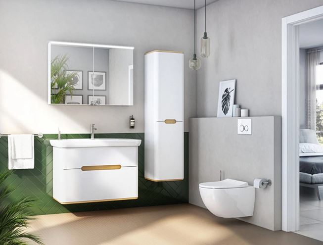 VITRA SENTO skrinka s umývadlom 98x48,5x68,5 cm, 2 zásuvky, s osvetlením, white mat 60826 Obrázek - fotka