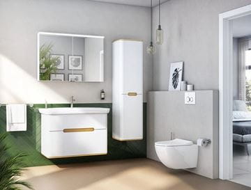 VITRA SENTO skrinka s umývadlom 98x48,5x68,5 cm, 2 zásuvky, s osvetlením, white mat 60826 Obrázek - fotka
