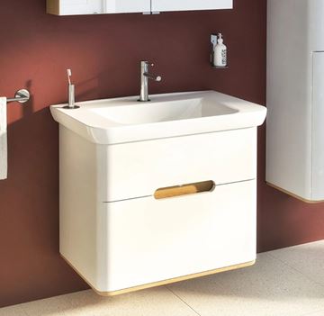 VITRA SENTO skrinka s umývadlom 78x48,5x68,5 cm, 2 zásuvky, s osvetlením, white mat 60824 Obrázek - fotka