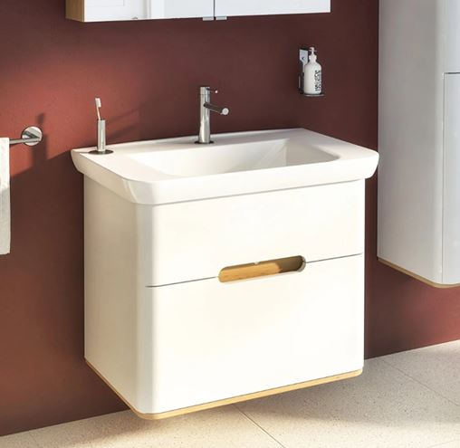 VITRA SENTO skrinka s umývadlom 78x48,5x68,5 cm, 2 zásuvky, s osvetlením, white mat 60824 Obrázek - fotka
