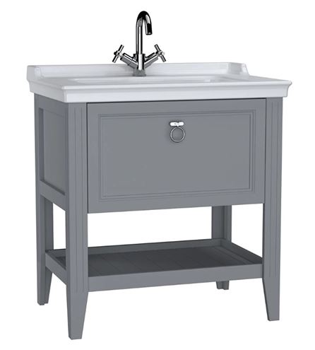 VITRA VALARTE skrinka s umývadlom 80x53x88 cm, 1 zásuvka, 1 polica, matná šedá 62181 Obrázek - Hlavní obrázek