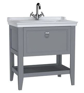 VITRA VALARTE skrinka s umývadlom 80x53x88 cm, 1 zásuvka, 1 polica, matná šedá