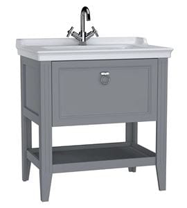 VITRA VALARTE skrinka s umývadlom 80x53x88 cm, 1 zásuvka, 1 polica, matná šedá