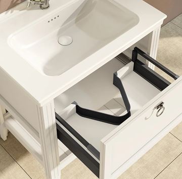 VITRA VALARTE skrinka s umývadlom 80x53x88 cm, 1 zásuvka, 1 polica, matná biela 62180 Obrázek - fotka