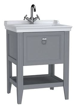 VITRA VALARTE skrinka s umývadlom 65x53x88 cm, 1 zásuvka, 1 polica, matná šedá