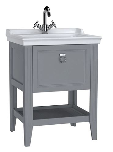 VITRA VALARTE skrinka s umývadlom 65x53x88 cm, 1 zásuvka, 1 polica, matná šedá 62178 Obrázek - Hlavní obrázek