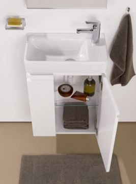 LAUFEN PRO S skrinka pod umývadlo 47x27,5x58 cm, 1 polica, 1 dvierka, pánty vpravo, matná biela H4830020954631 Obrázek - fotka