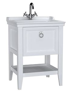 VITRA VALARTE skrinka s umývadlom 65x53x88 cm, 1 zásuvka, 1 polica, matná biela