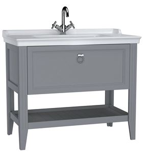 VITRA VALARTE skrinka s umývadlom 100x53x88 cm, 1 zásuvka, 1 polica, matná šedá
