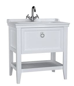 VITRA VALARTE skrinka s umývadlom 80x53x88 cm, 1 zásuvka, 1 polica, matná biela