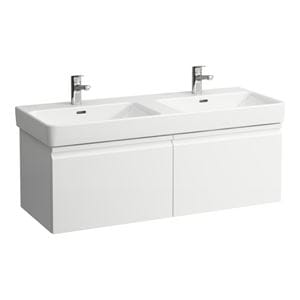 LAUFEN PRO S skrinka pod dvojumývadlo 115,9x45x39,7 cm, 2 zásuvky, lesklá biela
