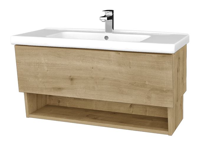 DŘEVOJAS INVENCE SZZO 100 skrinka s umývadlom 100x47x48 cm, 1 zásuvka, 1 polica, Push-open, arlington 137892-T31 Obrázek - Hlavní obrázek