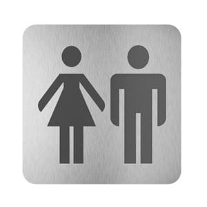 SANELA piktogram WC muži aj ženy, nerez oceľ