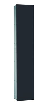 CONCEPT 300 vysoká skrinka 31,6x15,8x158,6 cm, 1 dvierka, Push-open, s osvetlením, biela/čierne sklo