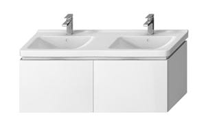 JIKA CUBITO PURE skrinka pod dvojumývadlo 128x46,7x48 cm, 2 zásuvky, lesklá biela