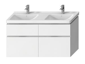 JIKA CUBITO PURE skrinka pod dvojumývadlo 128x46,7x68,3 cm, 4 zásuvky, lesklá biela