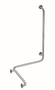 AZP BRNO REHA madlo do sprchy 672x1100 mm, rohové, pravé, lesklá nerez