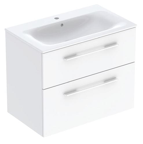 GEBERIT SELNOVA SQUARE skrinka s umývadlom 80x48x65, 2 cm, 2 zásuvky, lesklá biela 501.240.00.1 Obrázek - Hlavní obrázek