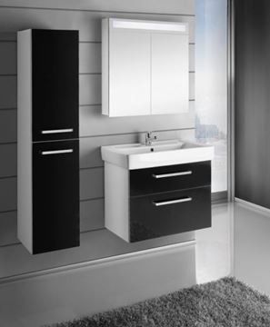 DŘEVOJAS Q MAX SZZ2 55 skrinka s umývadlom 55x47,5x56 cm, 2 zásuvky, úchytka hliník mat, orech 61299-T01 Obrázek - fotka